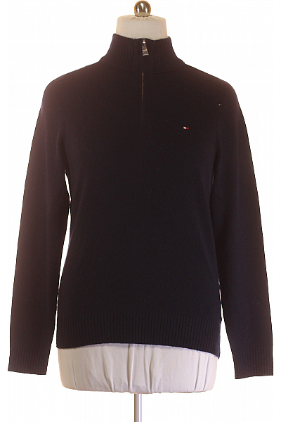 TOMMY HILFIGER Pánský Svetr Vlněný Modrý Vel. M