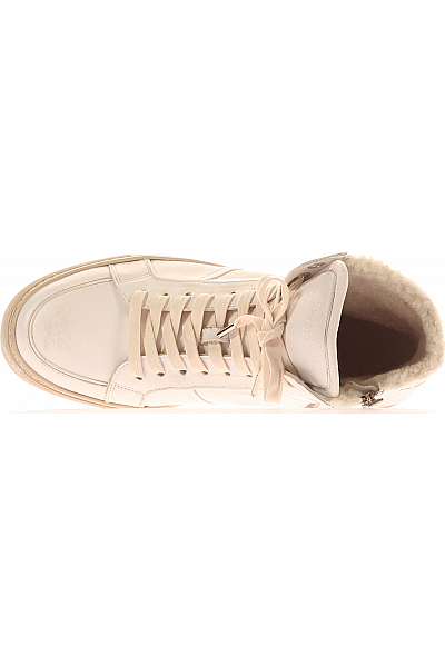 Pánské Kotníkové Boty Kožené Bílé Zadig&Voltaire Deluxe Vel. 42