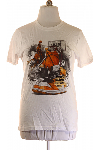 Mister Tee Pánské Tričko Bílé Second Hand Vel. L