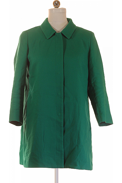 Krátký Dámský Kabát Zelený BENETTON Second Hand Vel. 40