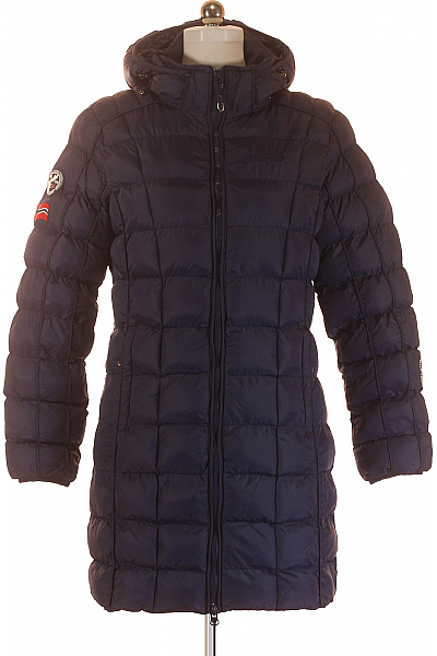 Dámská Zimní Dlouhá Bunda Modrá Geographical Norway
