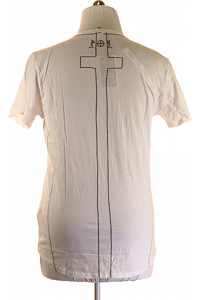 Pánské Tričko s Potiskem Bílé Religion Outlet Vel. XL