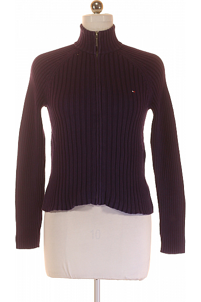 TOMMY HILFIGER Dámský Cardigan Fialový Second Hand Vel. M