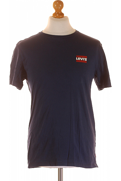 Jednoduché Pánské Tričko Modré LEVIS Vel. L