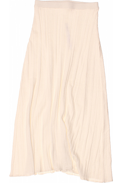 Dlouhá  Sukně Bílá Outlet Vel. M