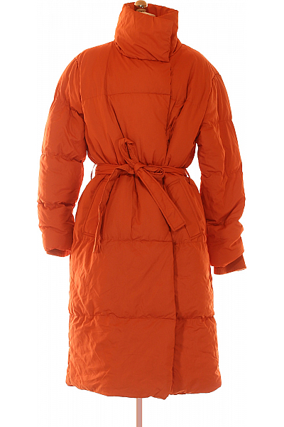THREADBARE Dámská Zimní Dlouhá Bunda Oranžová Vel.  44