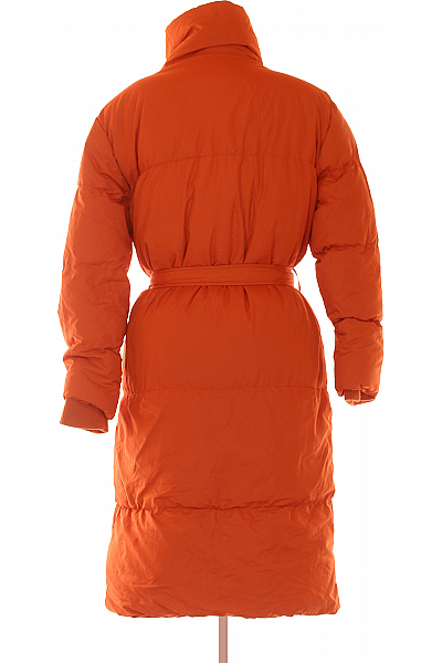 THREADBARE Dámská Zimní Dlouhá Bunda Oranžová Vel.  44
