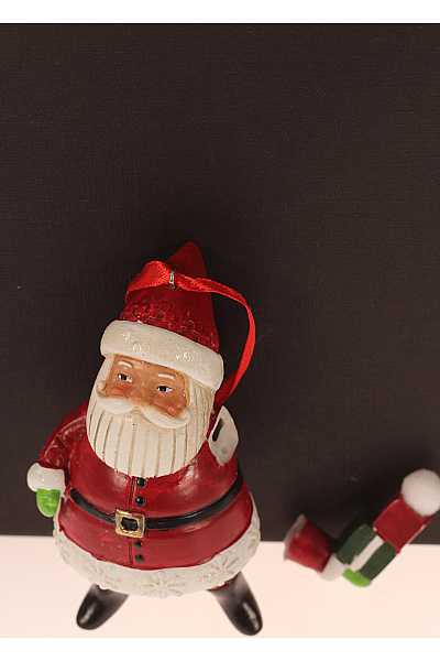 keramický santa na zavěšení 7,5x9cm