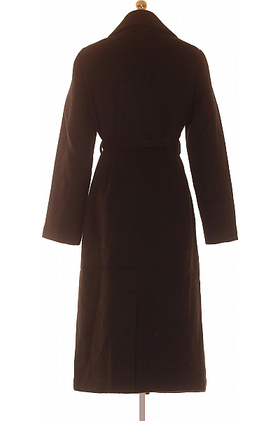 Dámský Dlouhý Kabát Černý Second hand Vel. 40