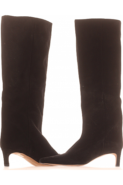 Dámské Kozačky Kožené Černé Topshop Second hand Vel. 39