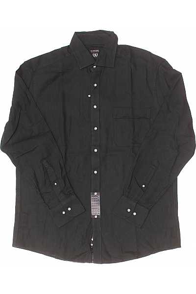 Pánská Košile Jednobarevná Zelená Vel. L