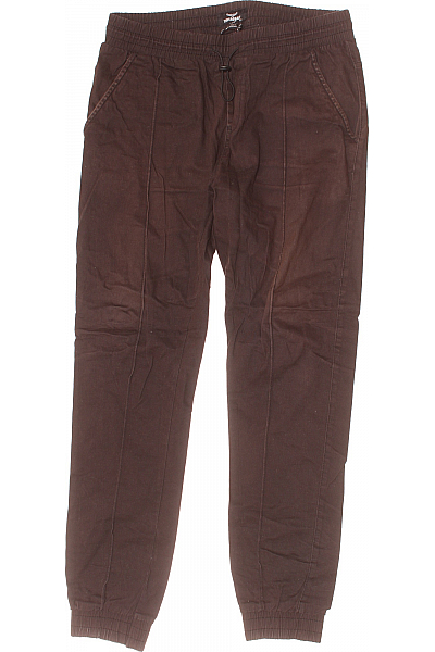 Pánské Kalhoty Rovné Černé THREADBARE Second Hand Vel. L Pánské Kalhoty Rovné Černé THREADBARE Second Hand Vel. L