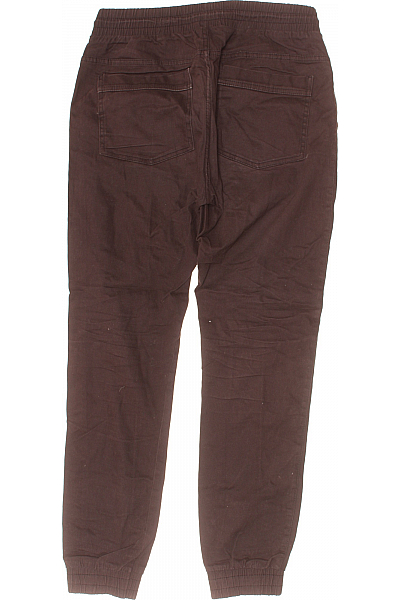 Pánské Kalhoty Rovné Černé THREADBARE Second hand Vel. L