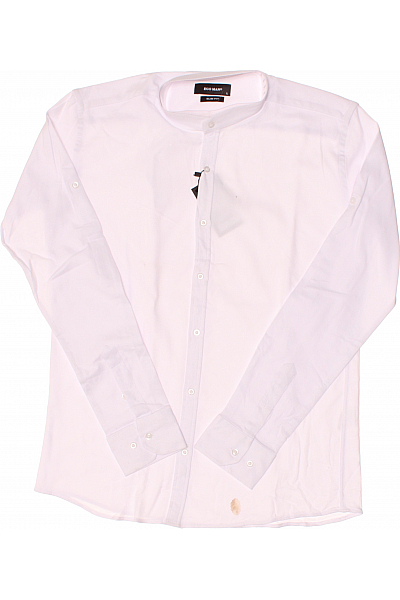 Pánská Košile Jednobarevná Bílá EGO Vel. L