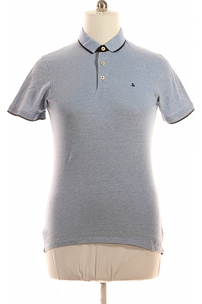 Pánské Tričko Modré JACK & JONES Second Hand Vel. L