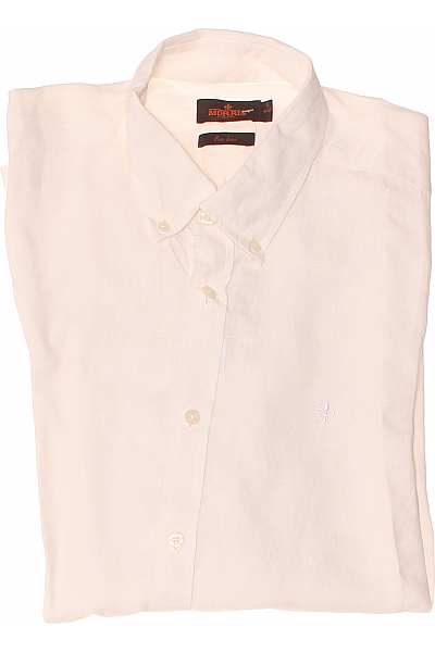 Morris Pánská Košile Lněná Bílá Vel. L