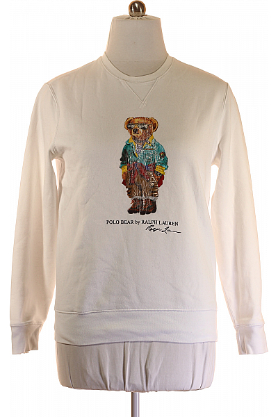 Pánská Mikina Bez Zapínání Bílá Ralph Lauren Vel. M