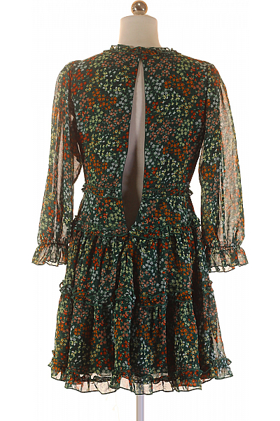  Šaty s Květinovým Potiskem Zelené APRICOT Vel.  XS