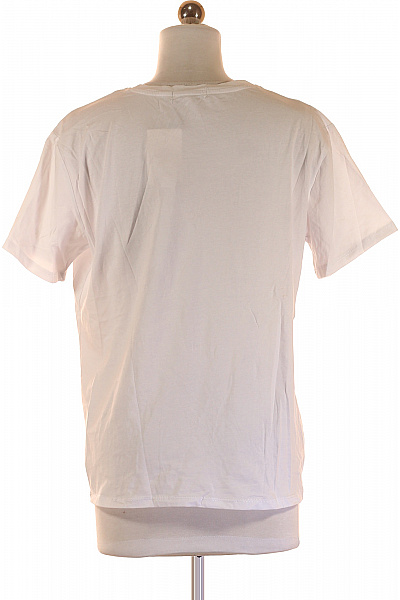 Dámské Tričko s Potiskem Bílé Second hand Vel. L