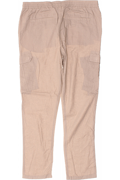 THREADBARE Pánské Kalhoty Lněné Béžové Vel.  50