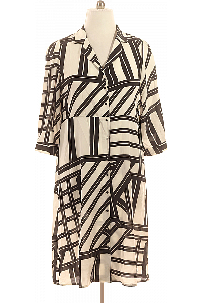 Košilové  Šaty Černobílé Second Hand