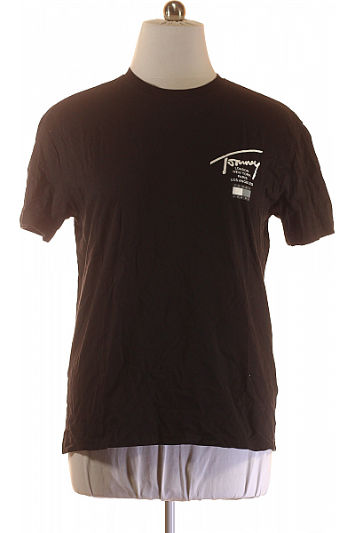TOMMY HILFIGER Pánské Tričko Černé Second Hand