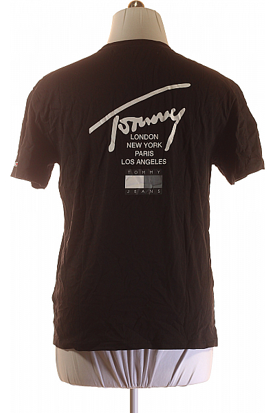TOMMY HILFIGER Pánské Tričko Černé Second hand