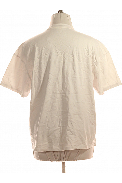 Pánské Tričko s Potiskem Bílé Second hand Vel. M