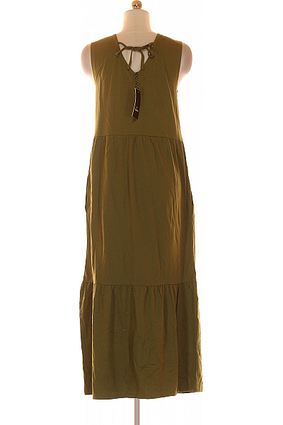  Šaty s Ramínky Khaki THREADBARE Second hand Vel.  36
