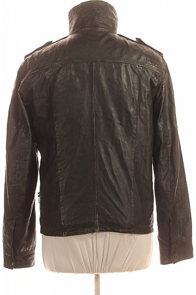 Pánská Bunda Kožená Černá SUPERDRY Vel. XL