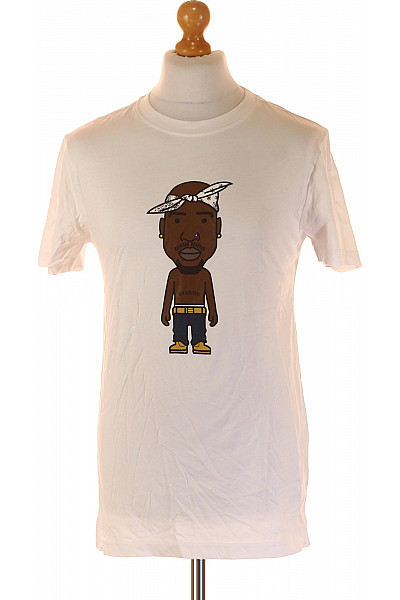 Pánské Tričko Bílé Mister Tee Vel. S