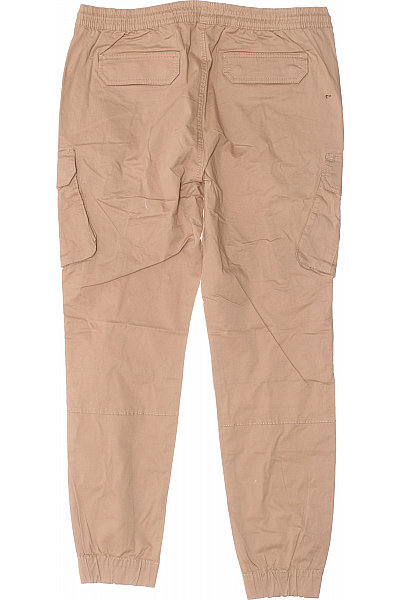 REVIEW Pánské Kalhoty Béžové Outlet Vel. XL