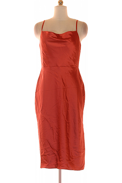 Laona Společenské  Šaty Oranžové Second Hand Vel.  38