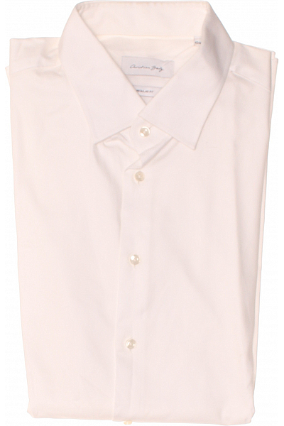 Pánská Košile Jednobarevná Bílá Christian Berg Vel. 34/44