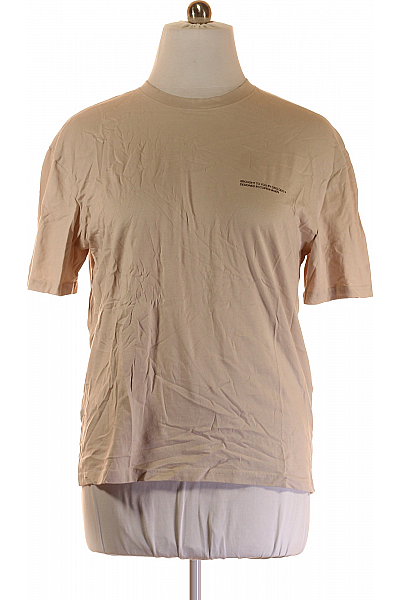 Pánské Tričko S Potiskem Béžové JACK & JONES Vel. XL