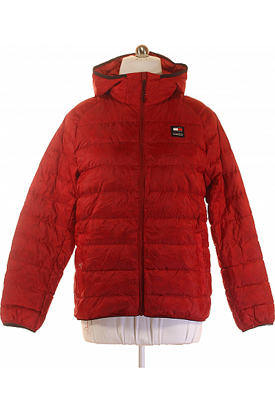 TOMMY HILFIGER Prošívaná Pánská Bunda Červená Vel. M TOMMY HILFIGER Prošívaná Pánská Bunda Červená Vel. M
