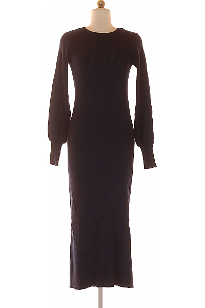  Šaty Pletené Modré Vel.  XS