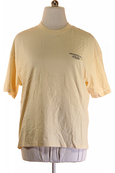 JACK & JONES Pánské Tričko Žluté Second Hand Vel. L