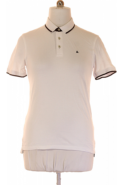 JACK & JONES Pánské Tričko Bílé Second Hand Vel. L