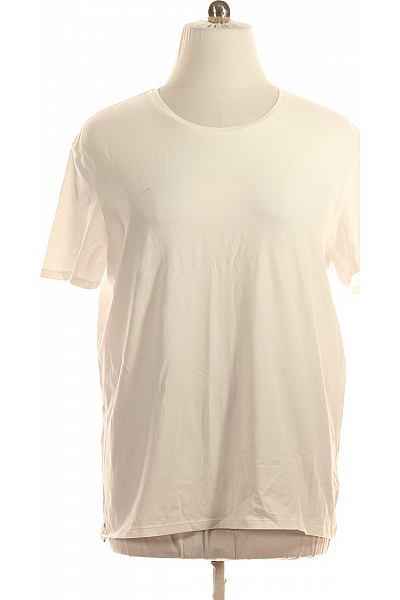 Jednoduché Pánské Tričko Bílé LACOSTE Vel. XXL