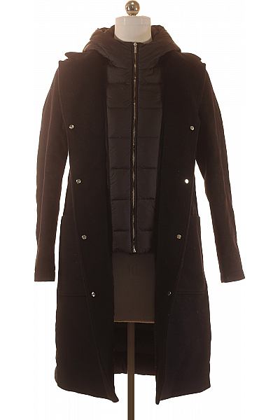 Woolrich Krátký Dámský Kabátek Vlněný Černý Vel. M