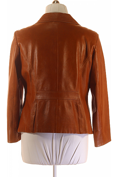MADELEINE Dámské Sako Kožené Hnědé Second hand