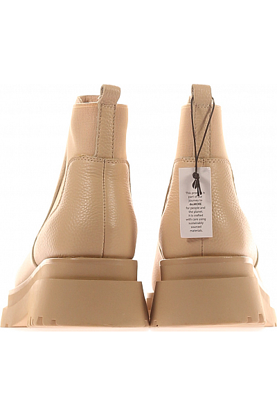 Dámské Boty Kožené Béžové Vel.  41