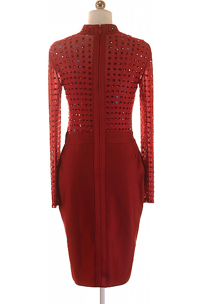  Šaty s Ozdobami Vínová Vel.  40