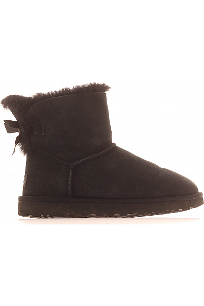 UGG Dámské Válenky Kožené Černé Second Hand Vel.  38