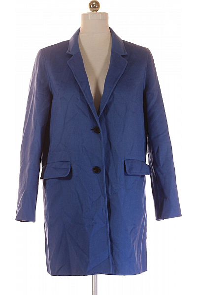 Dámský Kabát Vlněný Modrý TOMMY HILFIGER Second hand