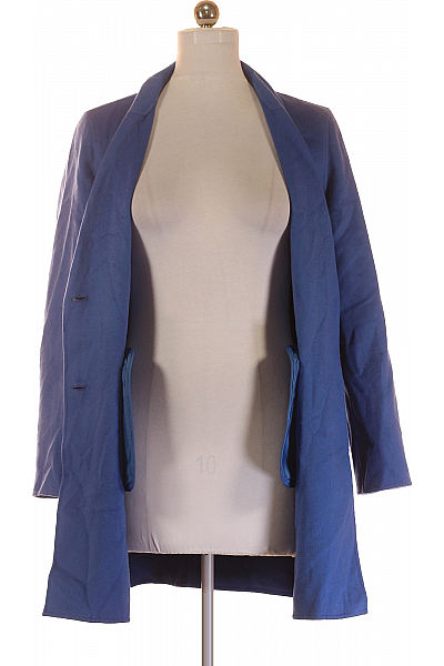Dámský Kabát Vlněný Modrý TOMMY HILFIGER Second hand