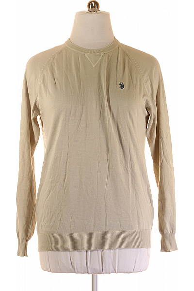 Pánský Pulovr Béžový U.S.POLO ASSN. Second hand Vel. XL