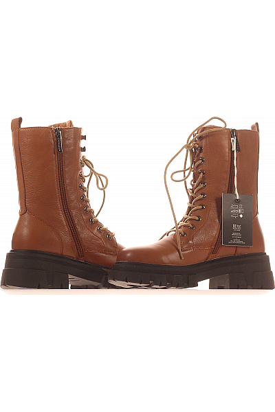 CARMELA Dámské Workery Kožené Hnědé Vel. 36