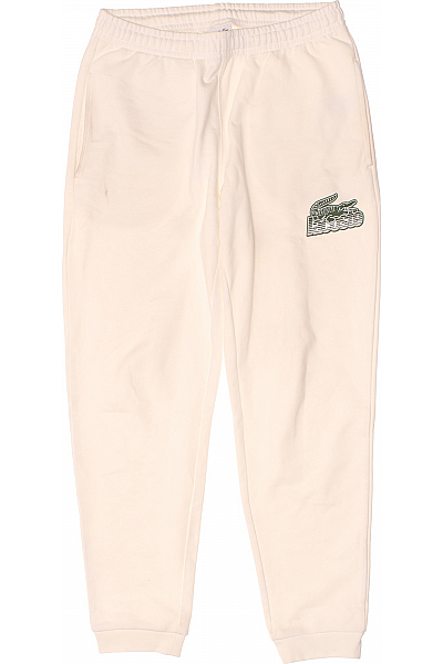 LACOSTE Pánské Kalhoty Bílé Second Hand Vel.  M